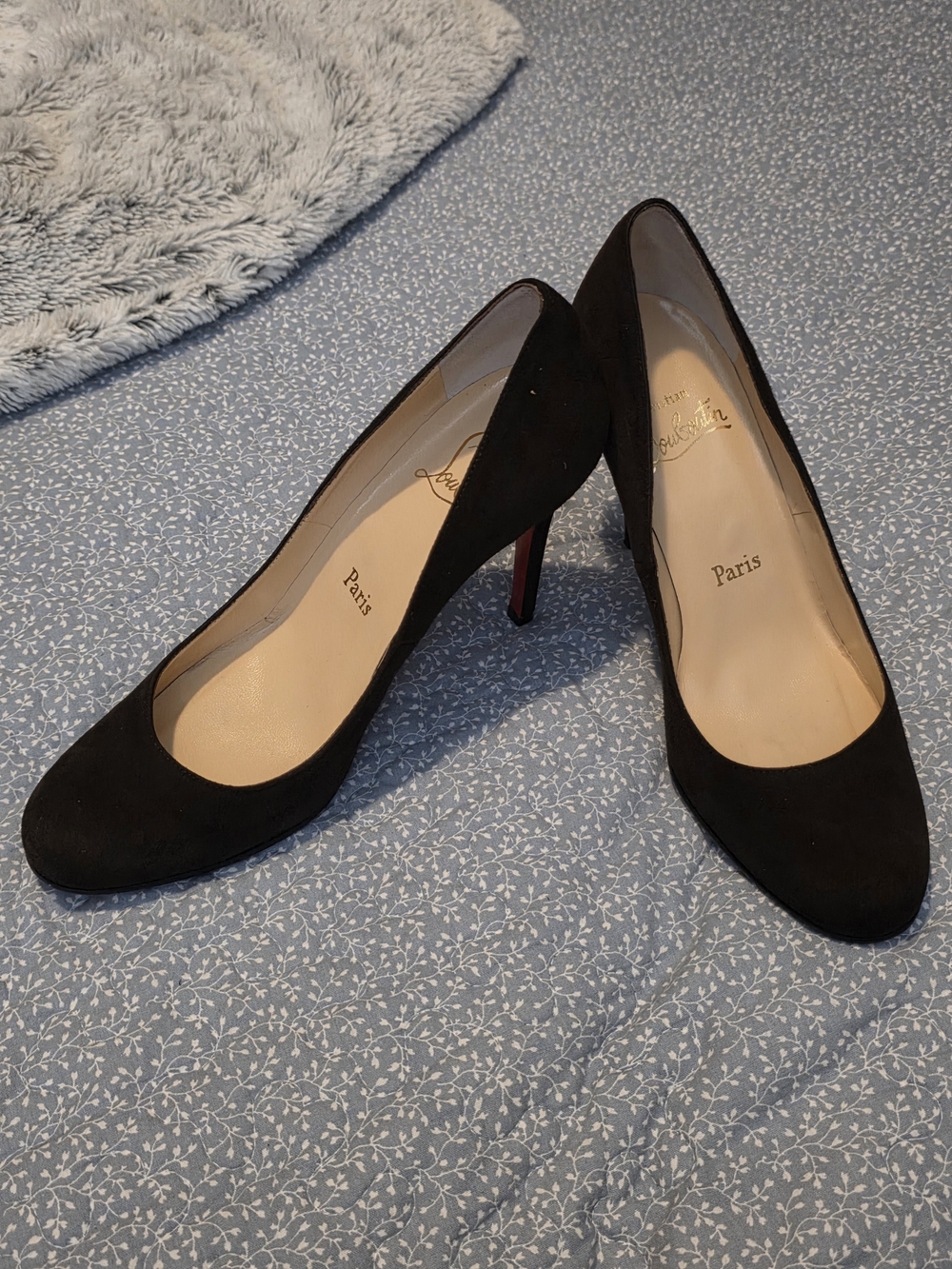Saks Fifth Avenue Black Suede High Heel Pumps